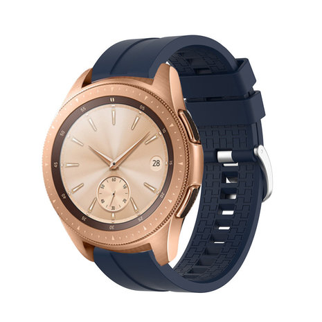 Strap-it® Strap-it Samsung Galaxy Watch 42mm extreme silicone band (donkerblauw)