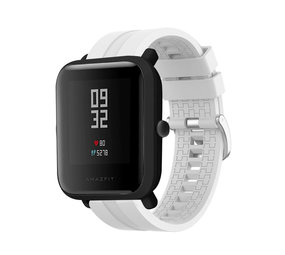 Strap-it® Xiaomi Amazfit Bip extreme silicone band (wit)