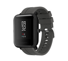 Strap-it® Xiaomi Amazfit Bip extreme silicone band (donkergrijs)