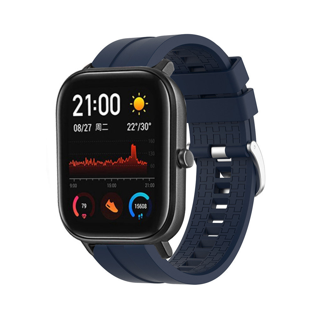 Strap-it® Strap-it Xiaomi Amazfit GTS extreme silicone band (donkerblauw) Strap-it® Strap-it Xiaomi Amazfit GTS extreme silicone band (donkerblauw)