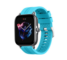 Strap-it® Amazfit GTS 3 extreme silicone band (lichtblauw)