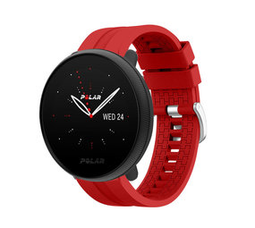 Strap-it® Polar Ignite 2 extreme silicone band (rood)