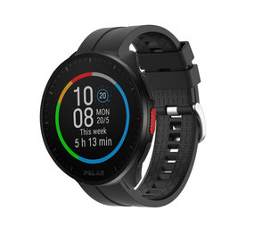 Strap-it® Polar Pacer extreme silicone band (zwart)