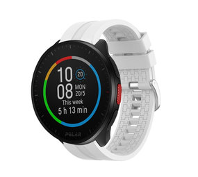 Strap-it® Polar Pacer extreme silicone band (wit)