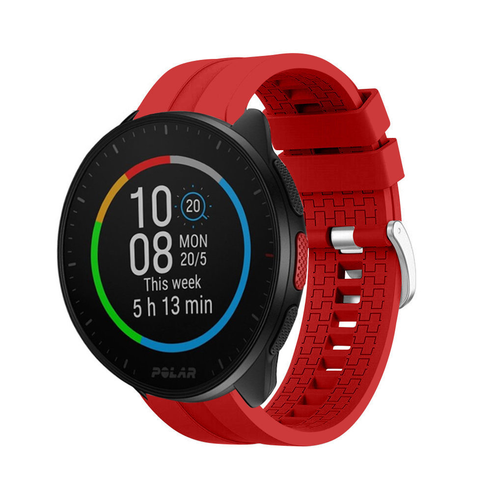 Strap-it® Strap-it Polar Pacer extreme silicone band (rood)