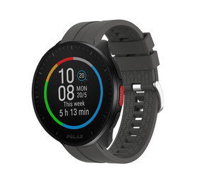 Strap-it® Polar Pacer extreme silicone band (donkergrijs)
