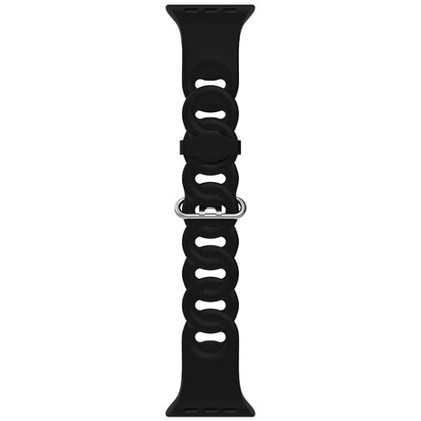 Strap-it® Strap-it Apple Watch silicone chain band (zwart)
