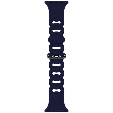 Strap-it® Strap-it Apple Watch silicone chain band (donkerblauw)