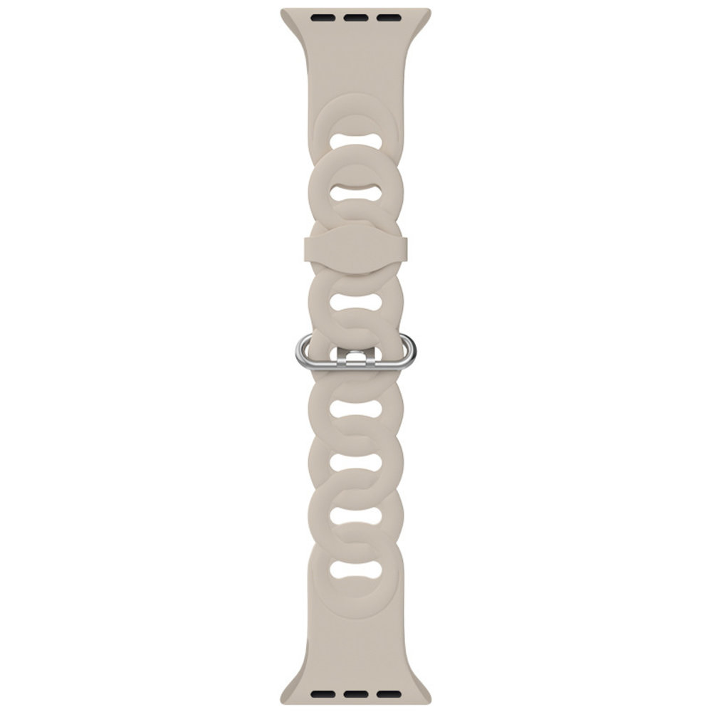 Strap-it® Strap-it Apple Watch silicone chain band (beige)