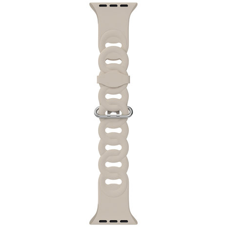 Strap-it® Strap-it Apple Watch silicone chain band (beige)