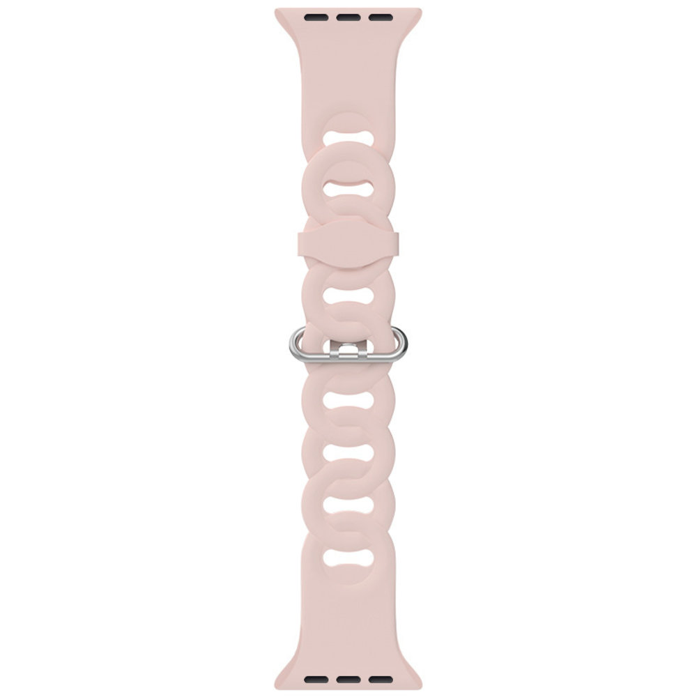Strap-it® Strap-it Apple Watch silicone chain band (roze)