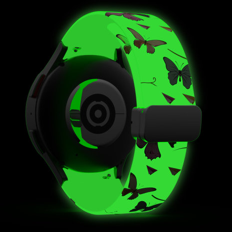 Strap-it® Strap-it Luminous Butterfly Samsung Galaxy Watch 5 40mm magnetisch bandje