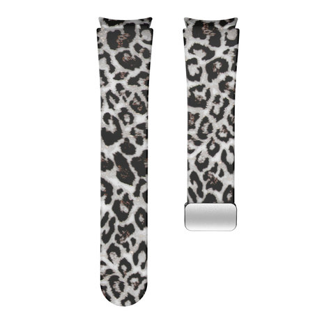 Strap-it® Strap-it Clear Leopard Samsung Galaxy Watch 4 40mm magnetisch bandje Strap-it® Strap-it Clear Leopard Samsung Galaxy Watch 4 40mm magnetisch bandje