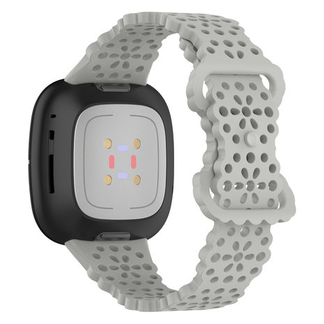 Strap-it® Strap-it Fitbit Sense siliconen bandje met patroon (grijs)