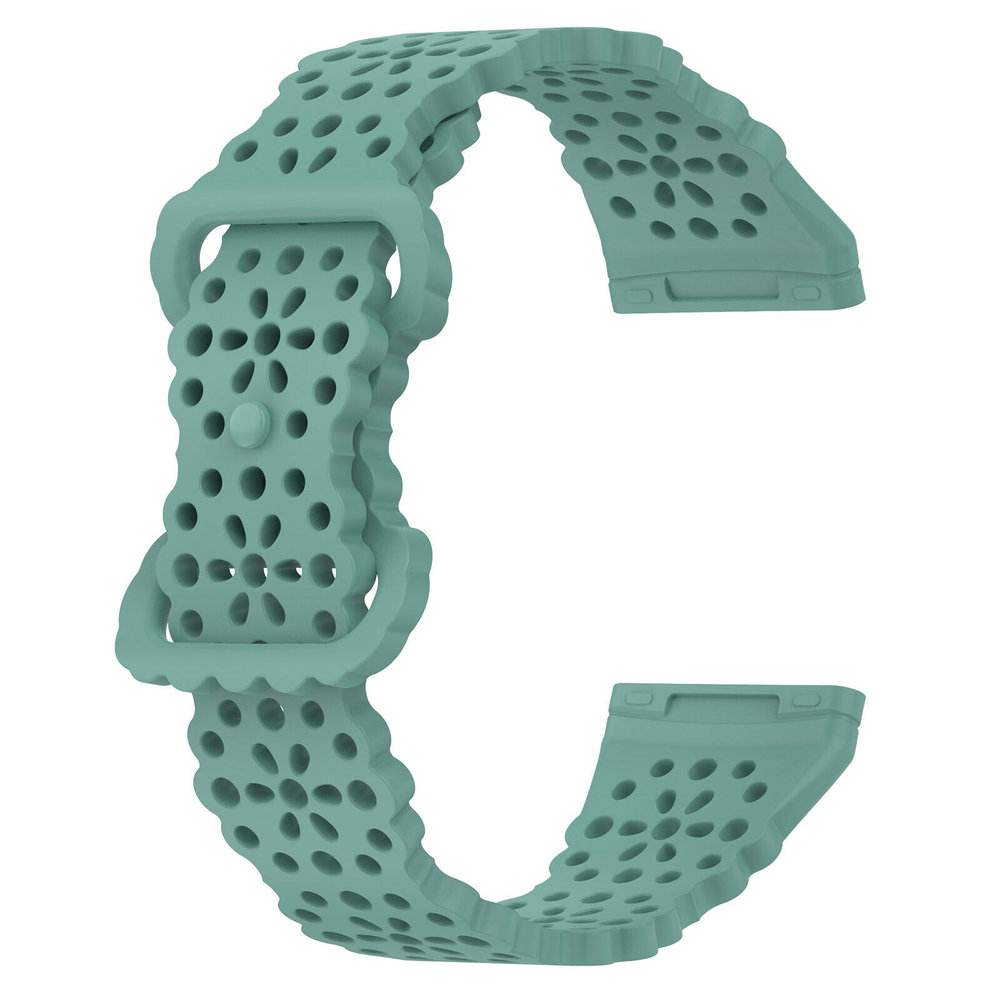 Strap-it® Strap-it Fitbit Sense siliconen bandje met patroon (groen)