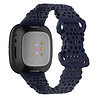 Strap-it® Strap-it Fitbit Sense siliconen bandje met patroon (donkerblauw) Strap-it® Strap-it Fitbit Sense siliconen bandje met patroon (donkerblauw)