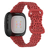 Strap-it® Strap-it Fitbit Sense siliconen bandje met patroon (rood) Strap-it® Strap-it Fitbit Sense siliconen bandje met patroon (rood)