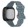 Strap-it® Strap-it Fitbit Sense siliconen bandje met patroon (grijsblauw) Strap-it® Strap-it Fitbit Sense siliconen bandje met patroon (grijsblauw)