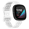 Strap-it® Strap-it Fitbit Sense siliconen bandje met patroon (wit) Strap-it® Strap-it Fitbit Sense siliconen bandje met patroon (wit)