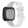 Strap-it® Strap-it Fitbit Sense siliconen bandje met patroon (wit) Strap-it® Strap-it Fitbit Sense siliconen bandje met patroon (wit)