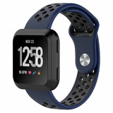 Strap-it® Fitbit Versa sport band (donkerblauw/zwart)