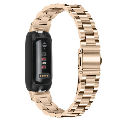 Strap-it® Strap-it Fitbit Inspire 3 stalen bandje (champagne) Strap-it® Strap-it Fitbit Inspire 3 stalen bandje (champagne)
