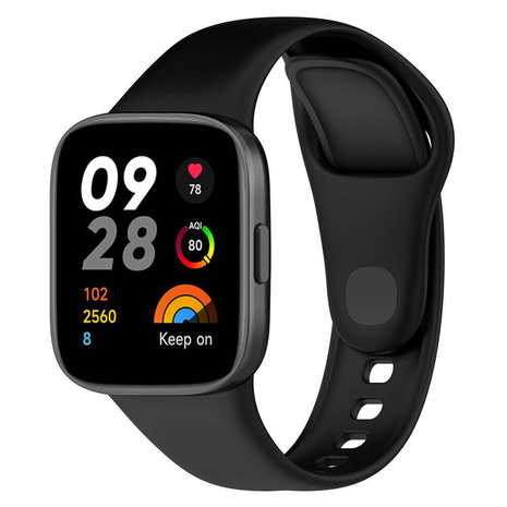 Redmi Watch 3 siliconen bandje zwart Smartwatchbanden