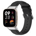 Strap-it® Strap-it Redmi Watch 3 leren bandje (zwart)