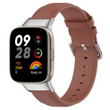 Strap-it® Redmi Watch 3 leren bandje (bruin)