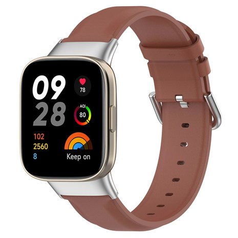 Strap-it® Strap-it Redmi Watch 3 leren bandje (bruin) Strap-it® Strap-it Redmi Watch 3 leren bandje (bruin)