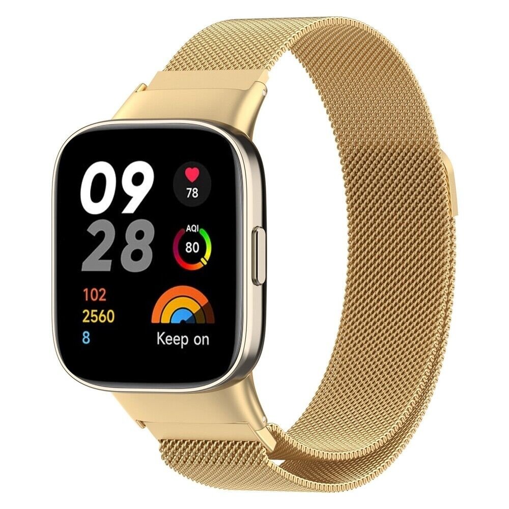 Strap-it® Strap-it Redmi Watch 3 Milanese band (goud)