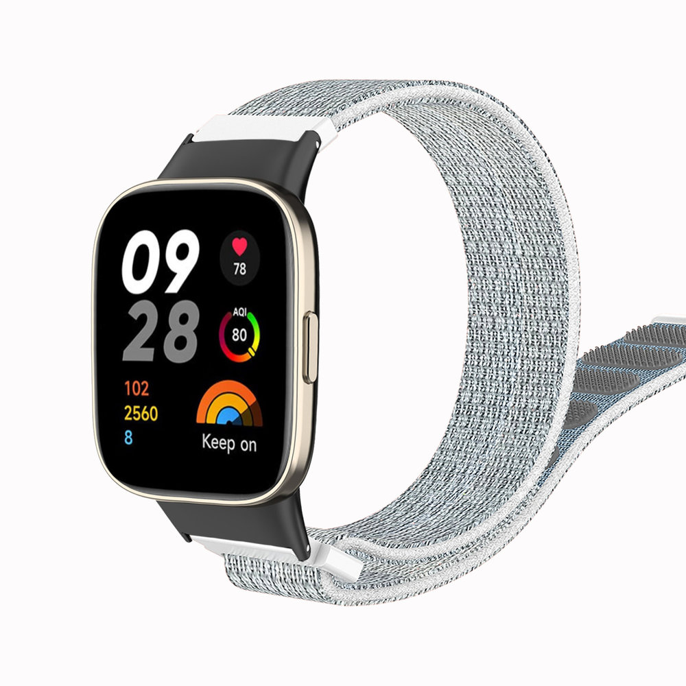 Strap-it® Strap-it Redmi Watch 3 nylon bandje (zeeschelp)