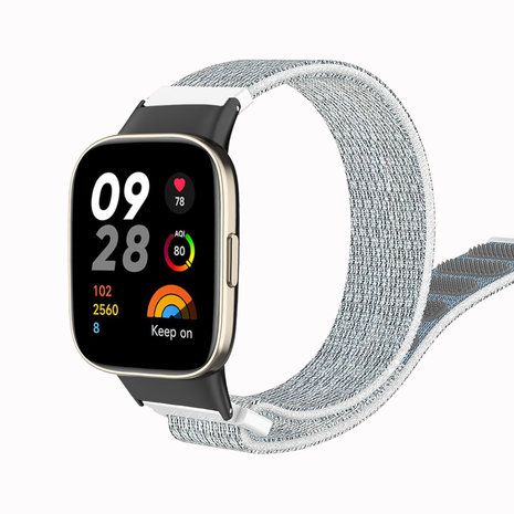 Strap-it® Strap-it Redmi Watch 3 nylon bandje (zeeschelp)
