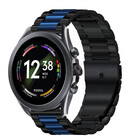 Strap-it® Strap-it Fossil Gen 6 44mm stalen band (zwart/blauw)