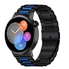 Strap-it® Strap-it Huawei Watch GT 3 42mm stalen band (zwart/blauw) Strap-it® Strap-it Huawei Watch GT 3 42mm stalen band (zwart/blauw)