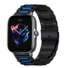Strap-it® Strap-it Amazfit GTS 3 stalen band (zwart/blauw) Strap-it® Strap-it Amazfit GTS 3 stalen band (zwart/blauw)