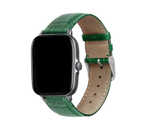 Strap-it® Xiaomi Amazfit GTS leather crocodile grain band (groen) Strap-it® Xiaomi Amazfit GTS leather crocodile grain band (groen)