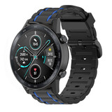 Strap-it® Honor Magic Watch 2 sport gesp band (zwart/blauw)