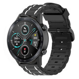 Strap-it® Honor Magic Watch 2 sport gesp band (zwart/wit)