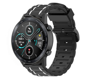 Strap-it® Honor Magic Watch 2 sport gesp band (zwart/wit)