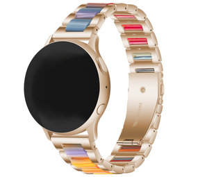 Strap-it® Honor Magic Watch 2 stalen resin band (rosé goud/kleurrijk) Strap-it® Honor Magic Watch 2 stalen resin band (rosé goud/kleurrijk)