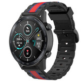 Strap-it® Honor Magic Watch 2 Special Edition band (zwart/rood)