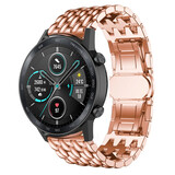 Strap-it® Honor Magic Watch 2 stalen draak band (rosé goud)