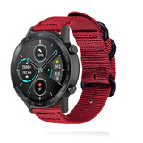 Strap-it® Honor Magic Watch 2 nylon gesp band (rood)