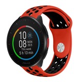 Strap-it® Polar Pacer sport band (rood/zwart)