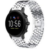 Strap-it® Fossil Gen 5 stalen vis band (zilver) Strap-it® Fossil Gen 5 stalen vis band (zilver)