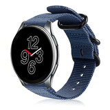 Strap-it® OnePlus Watch nylon gesp band (blauw)