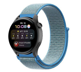 Strap-it® Huawei Watch 3 (Pro) nylon band (blauw)