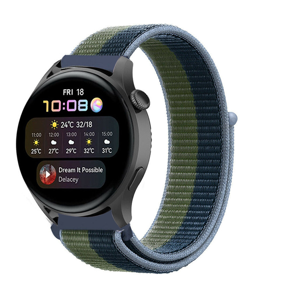 Huawei Watch 3 Pro nylon band moss green