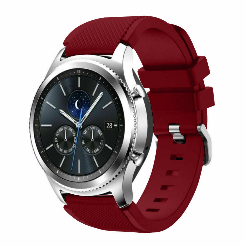 Strap-it® Strap-it Samsung Gear S3 siliconen bandje (bordeaux)